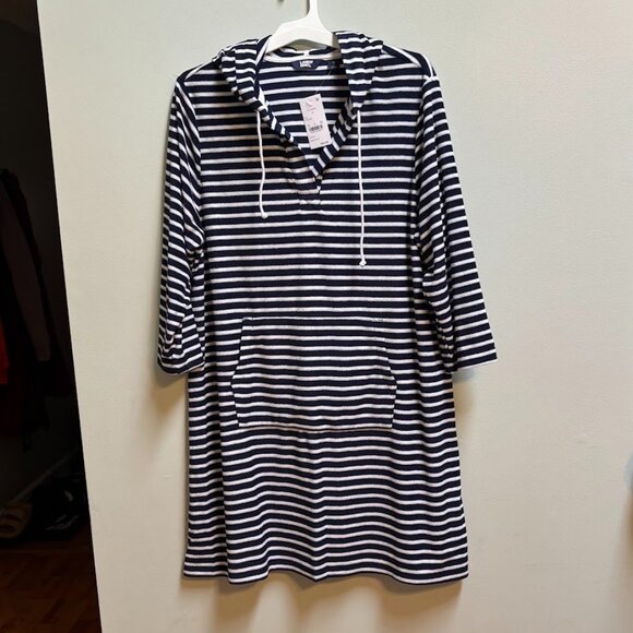 Lands' End Sun Shade UPF 50 Hooded Swim Swim Cover-Up Dress, XL - Picture 1 of 6